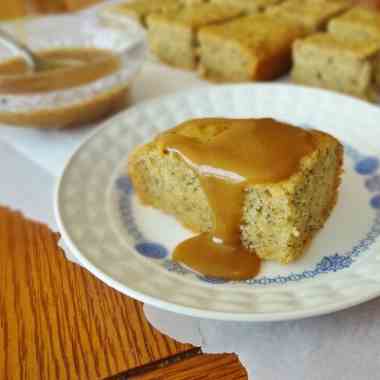 Banana Cake with Caramel Sauce