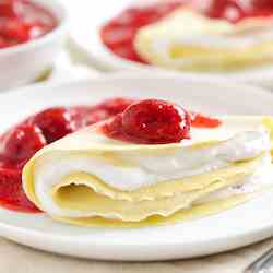 Strawberries and Cream Crepes