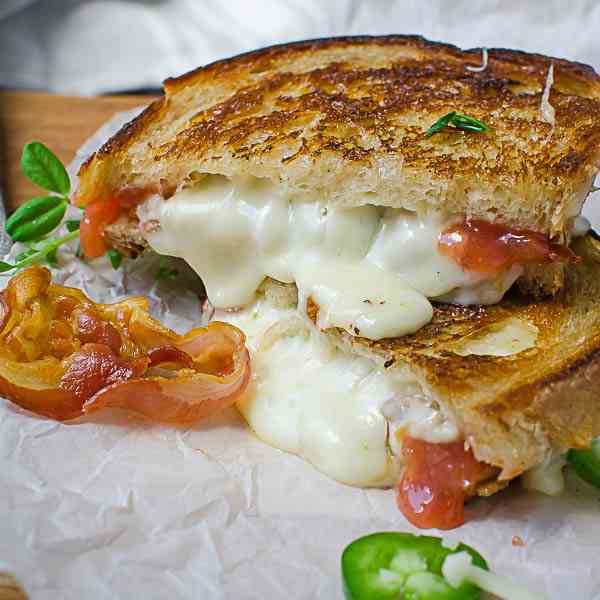 Crispy Pancetta Guava Grilled Cheese