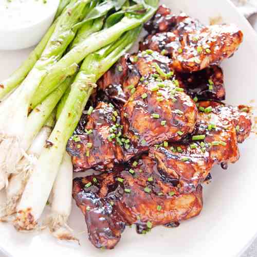 Grilled BBQ Chicken Thighs