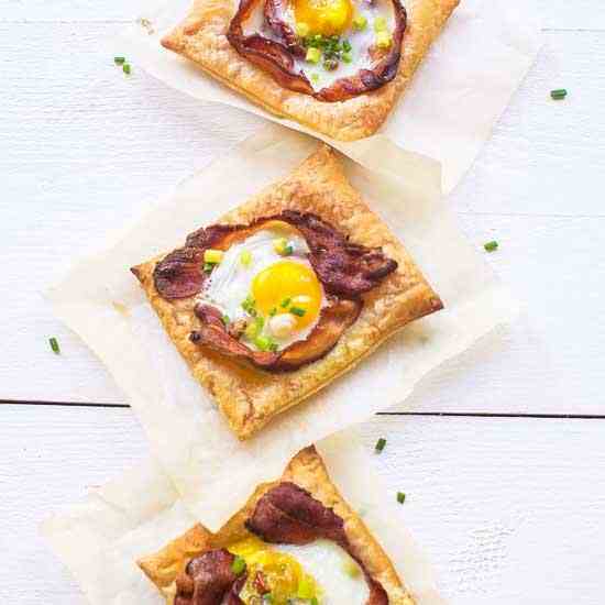 Puff pastry egg tarts