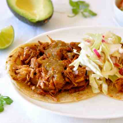 Jackfruit Tacos with Roasted Tomato Salsa 