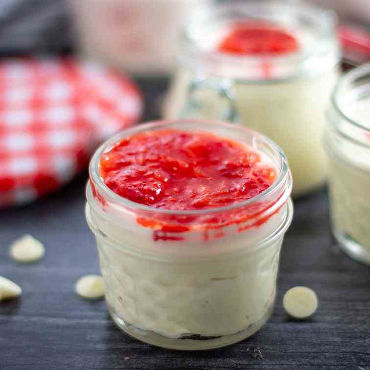 White Chocolate Mousse with Strawberries