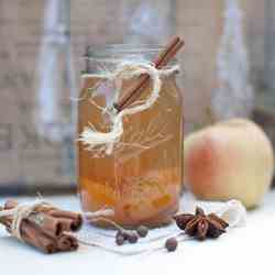 Warm Apple Drink with Herbs & Spices