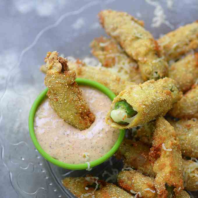 Cheesy Fried Okra