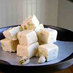 Irish Cream and Pistachio Fudge