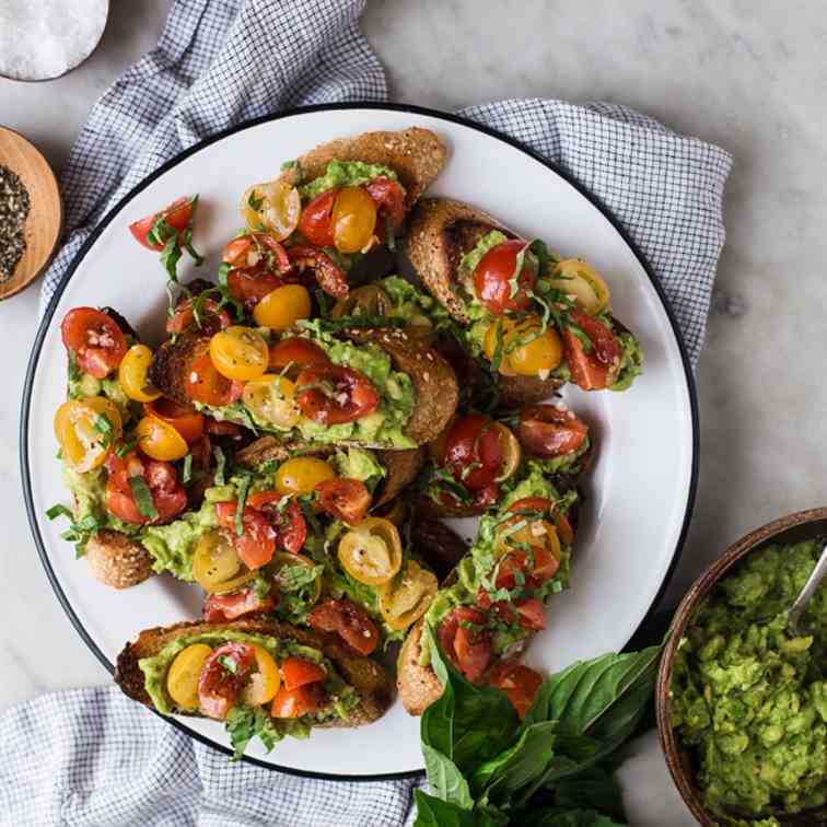 Tomato and Avocado Bruschetta