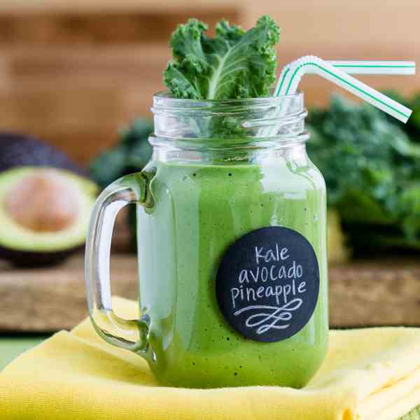 kale piña-covado {protein smoothie}