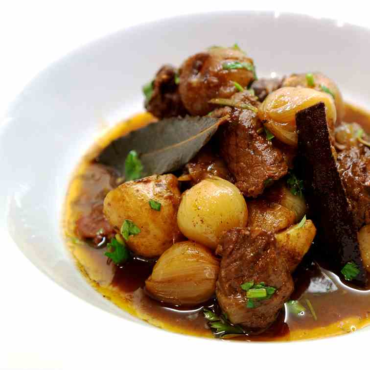 Beef Stifado - traditional Greek Stew