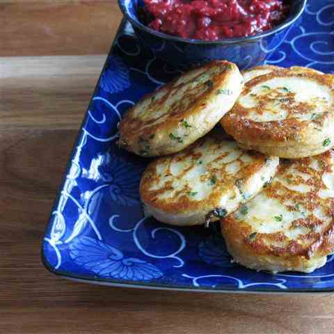 Garlic-y Mashed Potato Cakes