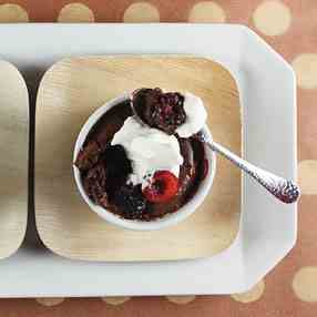 Chocolate, Cherry and Blackberry Clafoutis