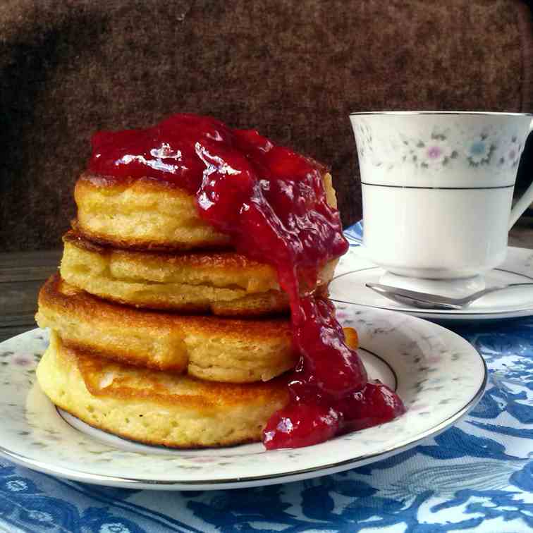 Pancakes with jam