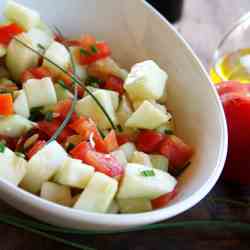 Round Cucumber & Tomato Salad