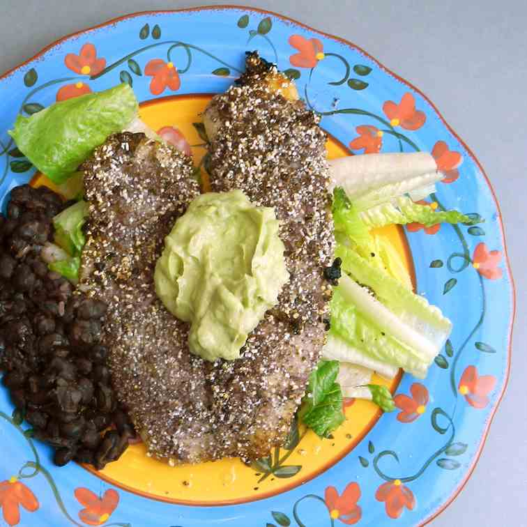 Tilapia Crusted With Blue Cornmeal