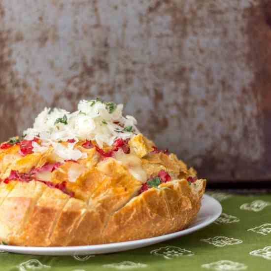 Stuffed Reuben Pull-Apart Bread