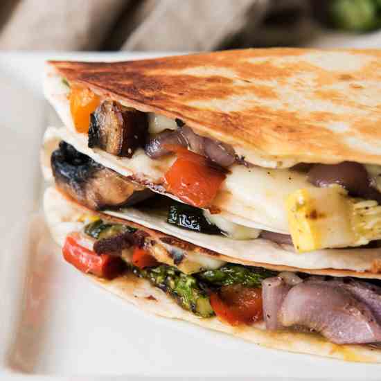 Grilled Summer Vegetable Quesadillas