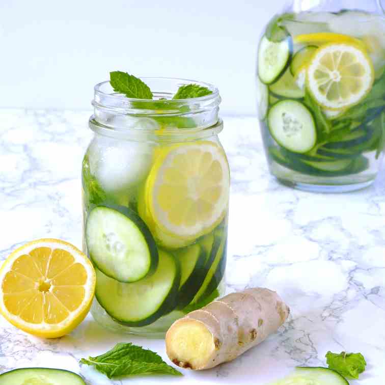 Cucumber Lemon Ginger Water