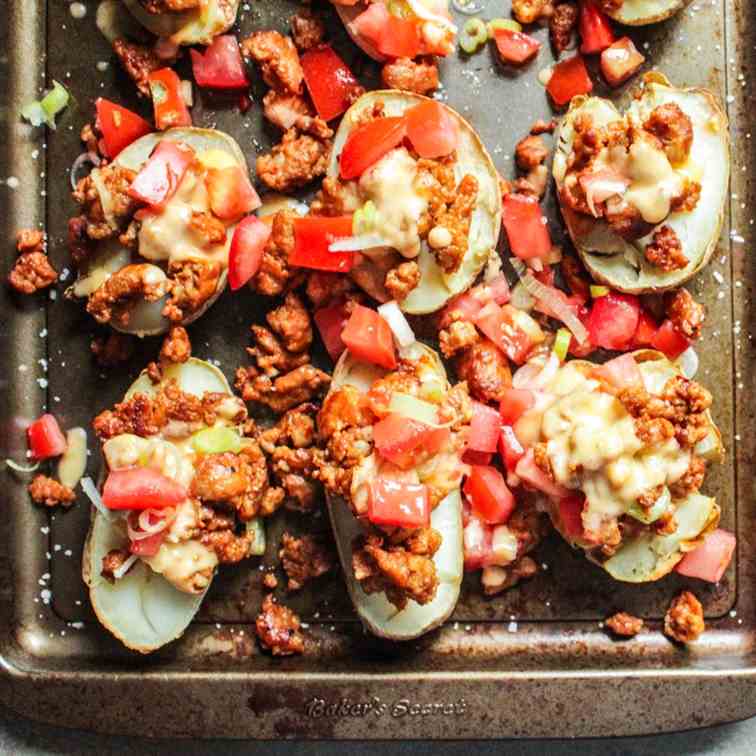 Spicy Nacho Potato Skins