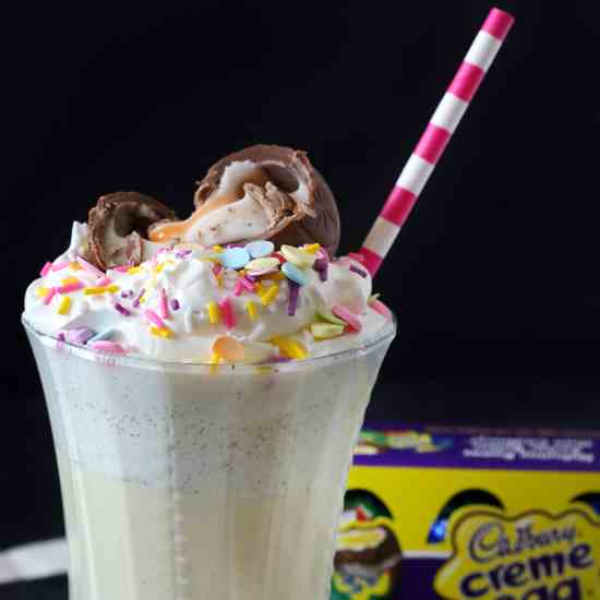 Boozy Cadbury Creme Egg Milkshakes