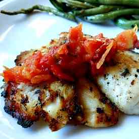 Grilled Tomato Basil Fish