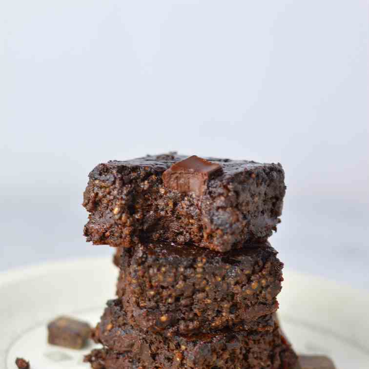 Chia Seed Mocha Brownies