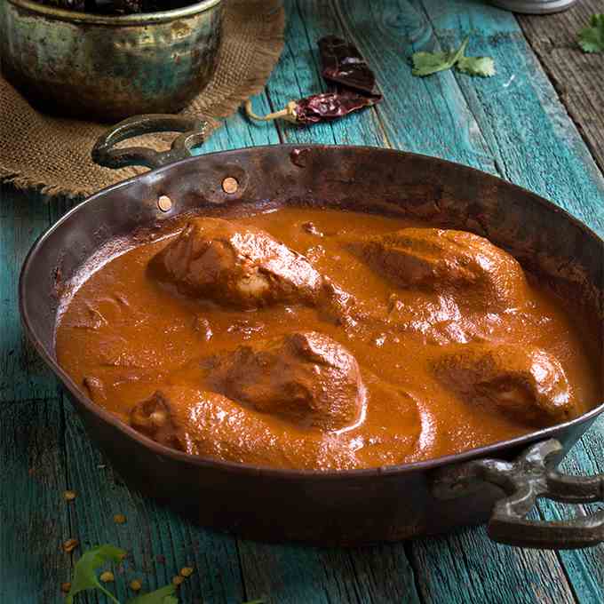 Chocolate hazelnut chicken mole