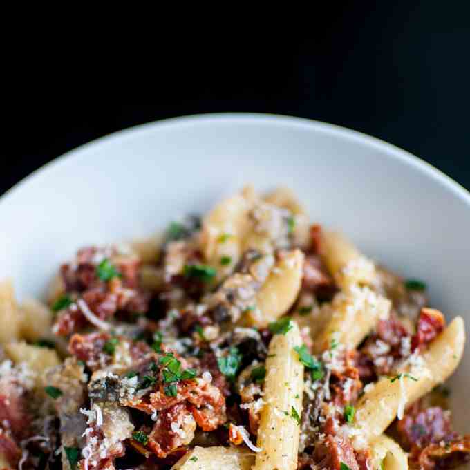 Chorizo and Mushroom Penne