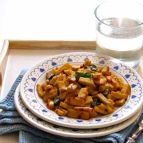 Spiced, sauteed elephant yam