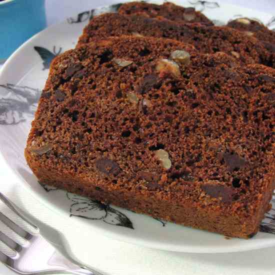 Hazelnut Chocolate Chip Quick Bread