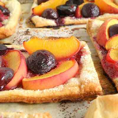 Peach & Cherry Tart