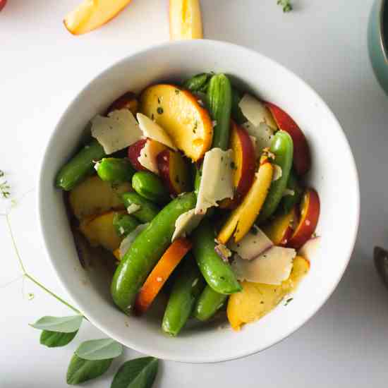 Peach and Snap Pea Salad