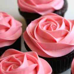 Pink Rose Cupcakes