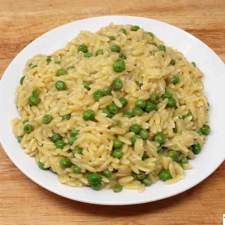 Lemon and Pea Orzo