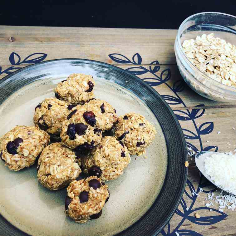 Oatmeal, Cranberry, - Chocolate Bites