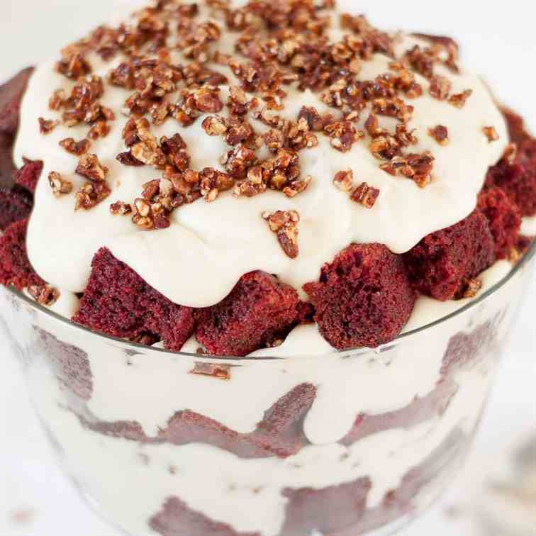 Red Velvet Trifle with Mascarpone Whipped 
