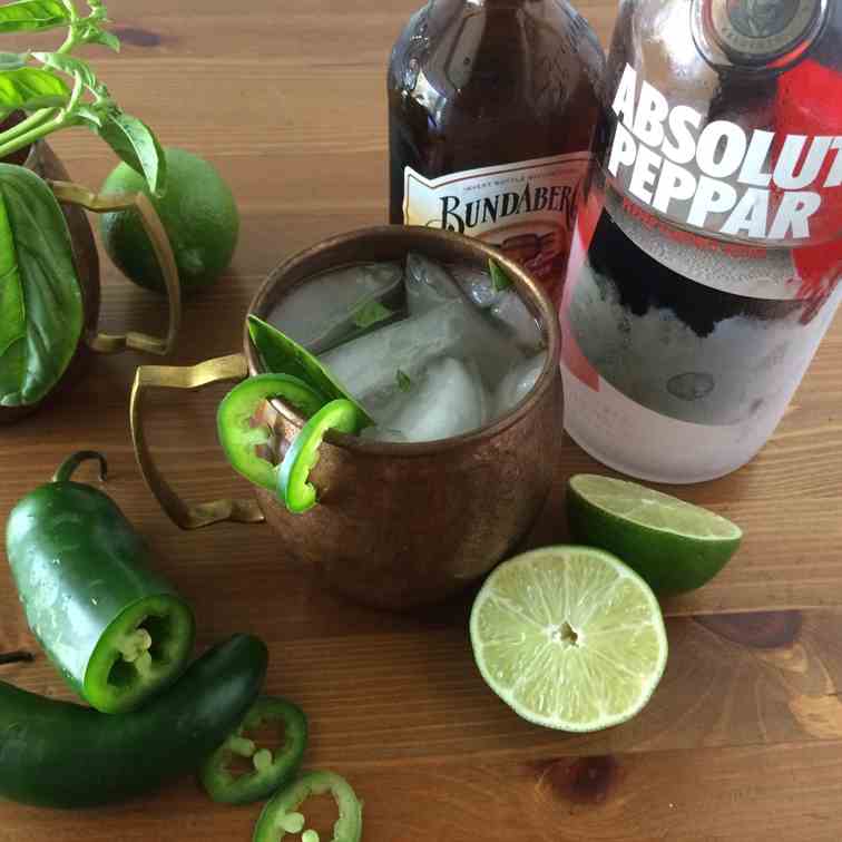 Spicy Jalapeno Basil Moscow Mule