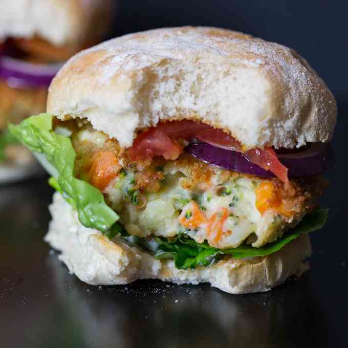 Cheesy Veggie Burgers