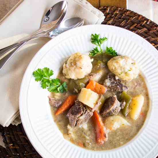 Beef Stew with Parsley Dumplings