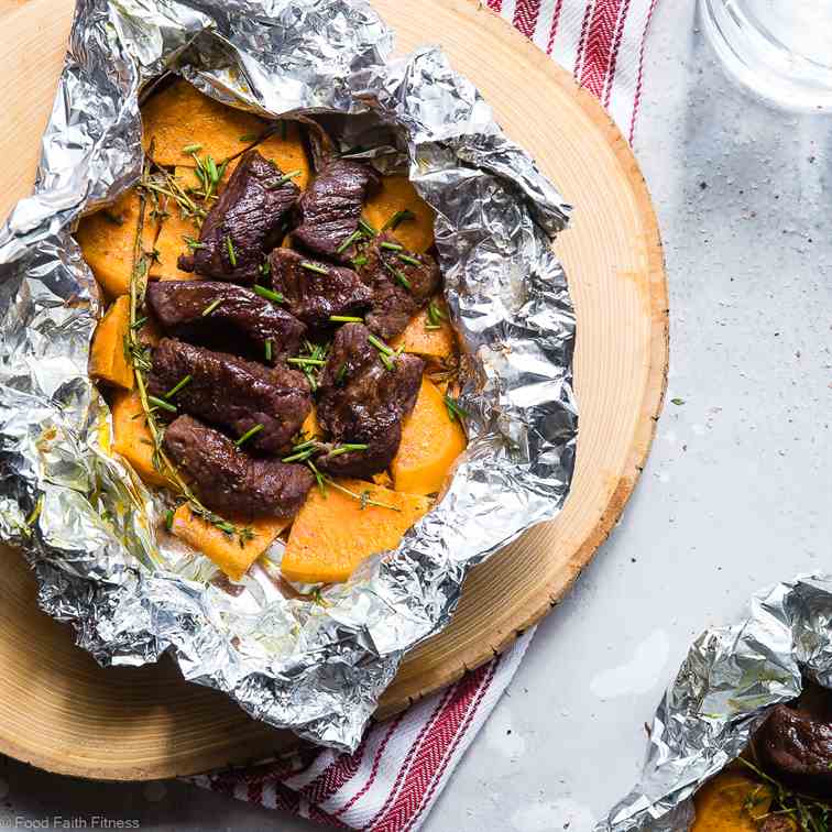 Garlic Steak - Potato Foil Packets