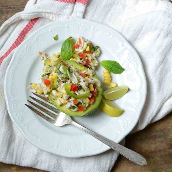 sweet corn and crab salad