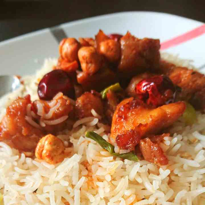 Kung Pao Chicken with Roasted Chickpeas