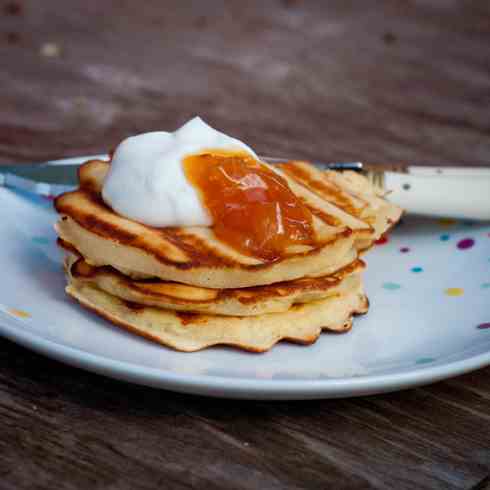 Waffles on a griddle pan