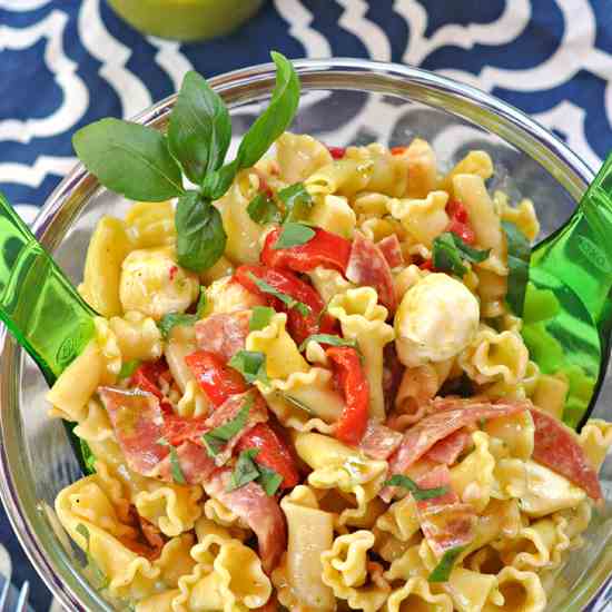 Pasta Salad with Basil Dressing