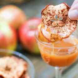 Apple Chips with Salted Caramel Dip