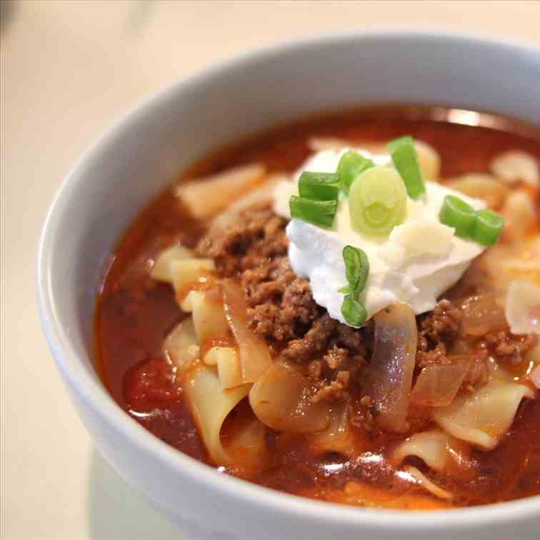 Lasagna Noodle Soup 