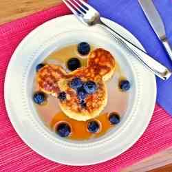Mickey Mouse Blueberry Pancakes