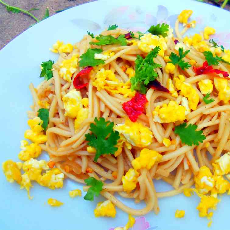 Chilli Garlic egg noodles