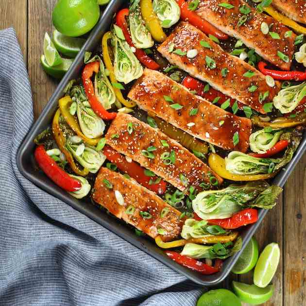 Honey-Lime Roasted Sheet Pan Salmon