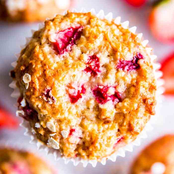 Strawberry Oatmeal Muffins