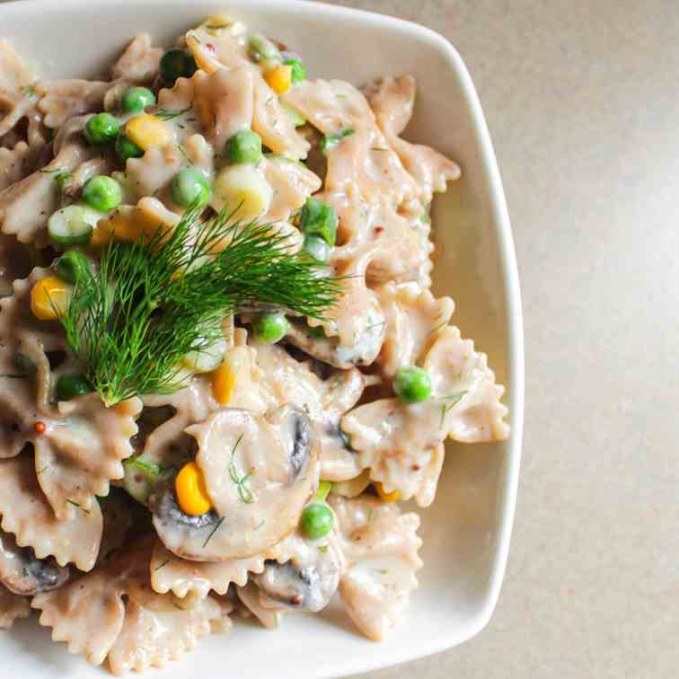 Creamy Pasta Primavera with Fresh Dill